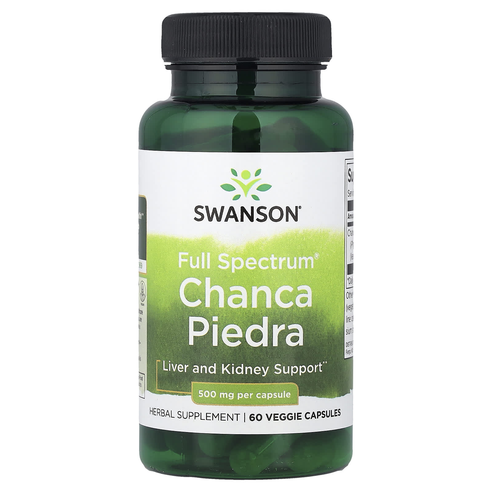 Swanson, Full Spectrum® Chanca Piedra, 500 mg, 60 Veggie Capsules