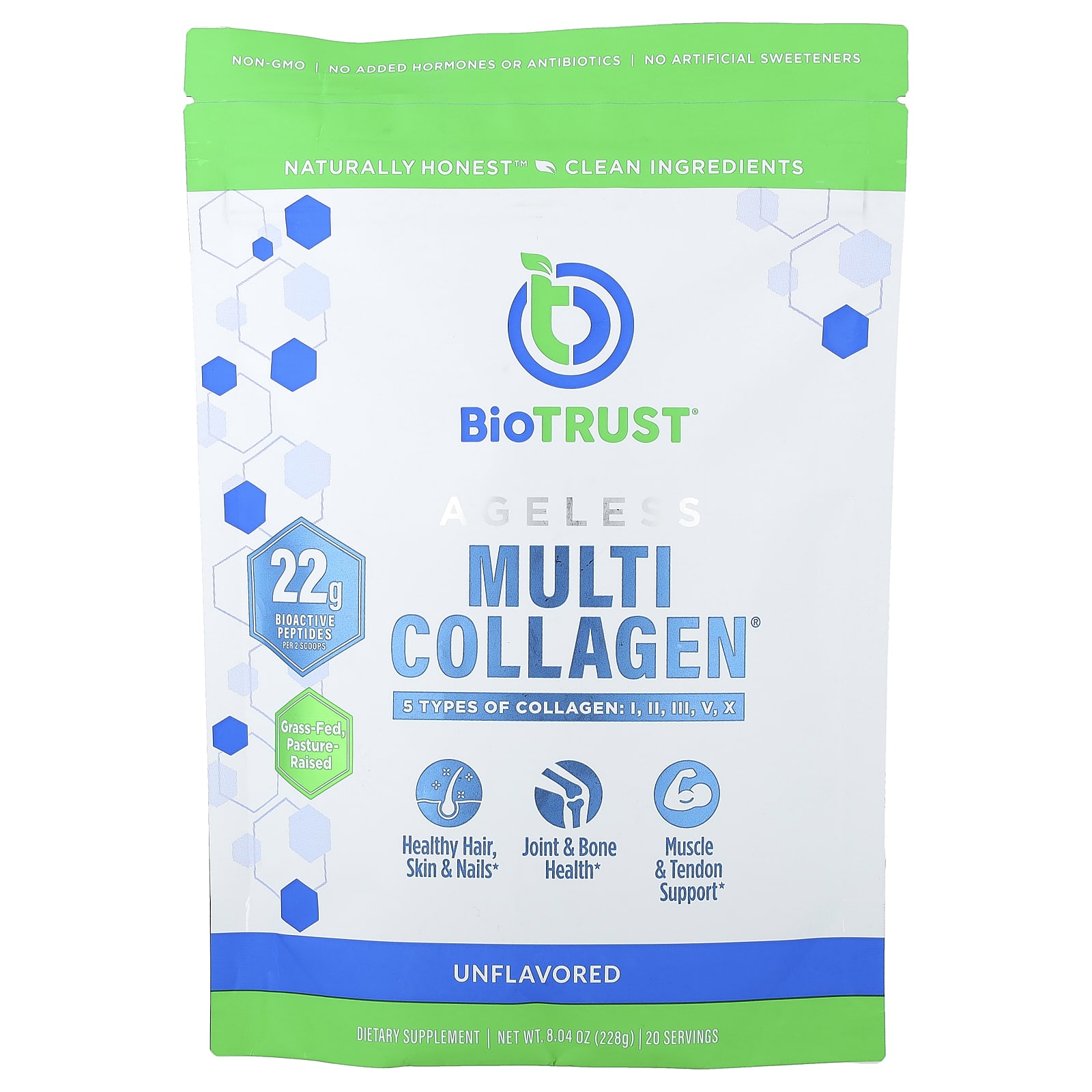 BioTRUST, Ageless Multi-Collagen®, Unflavored, 8.04 oz (228 g)
