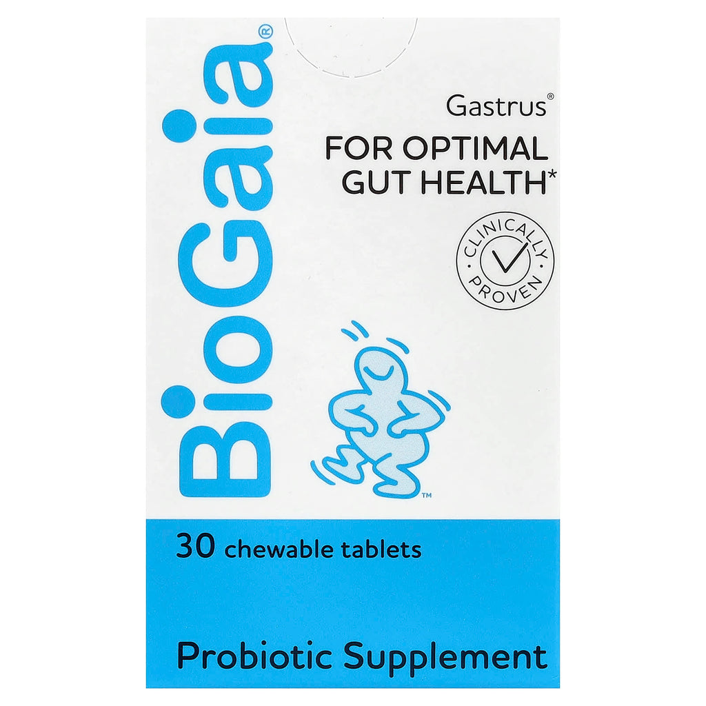 BioGaia, Gastrus® For Optimal Gut Health, Mint and Mandarin, 30 Chewable Tablets