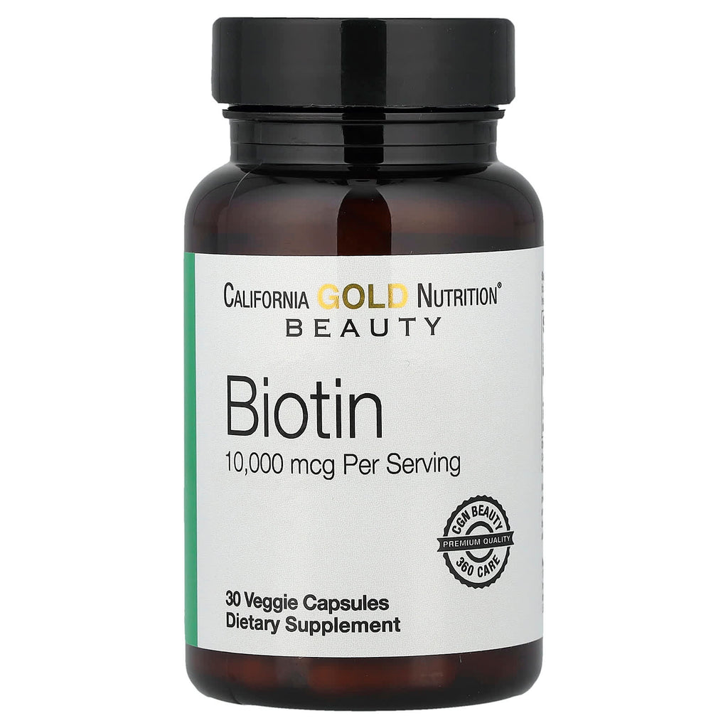 California Gold Nutrition, Biotin, 10,000 mcg, 30 Veggie Capsules