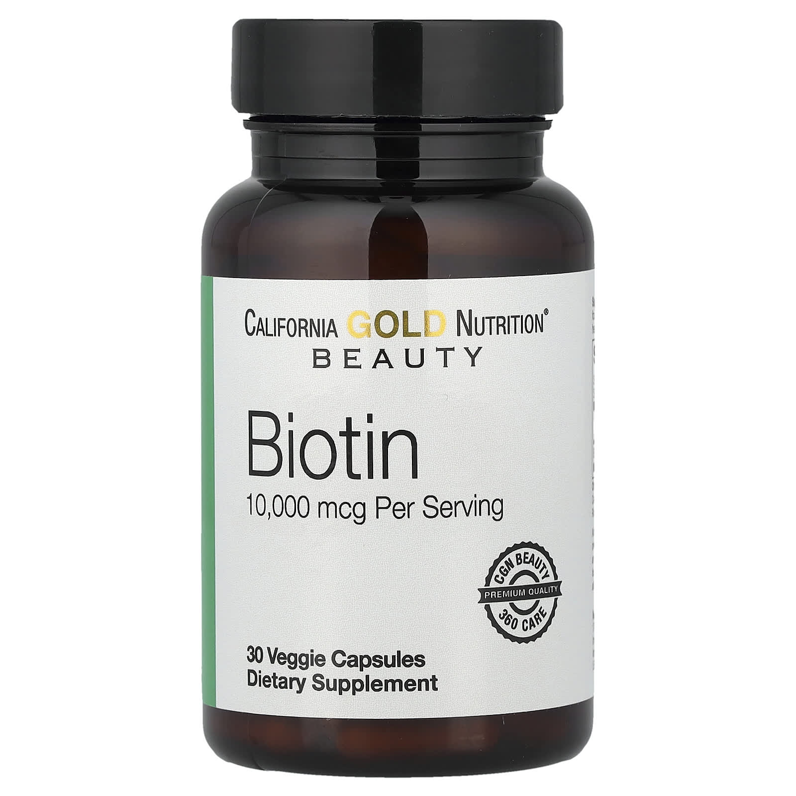 California Gold Nutrition, Biotin, 10,000 mcg, 30 Veggie Capsules