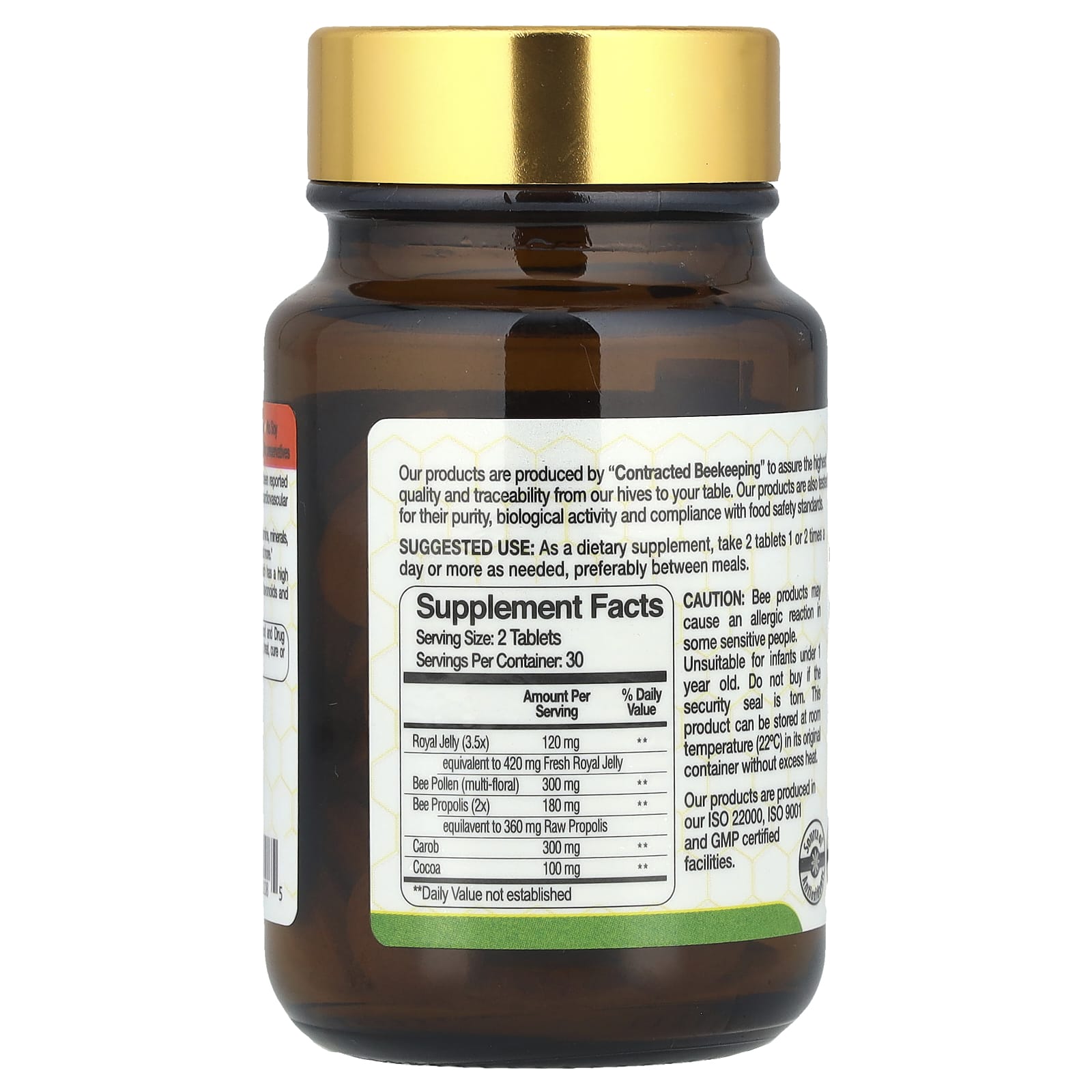 Bee & You, Royal Jelly Bee Pollen Propolis Chewable, 60 Tablets