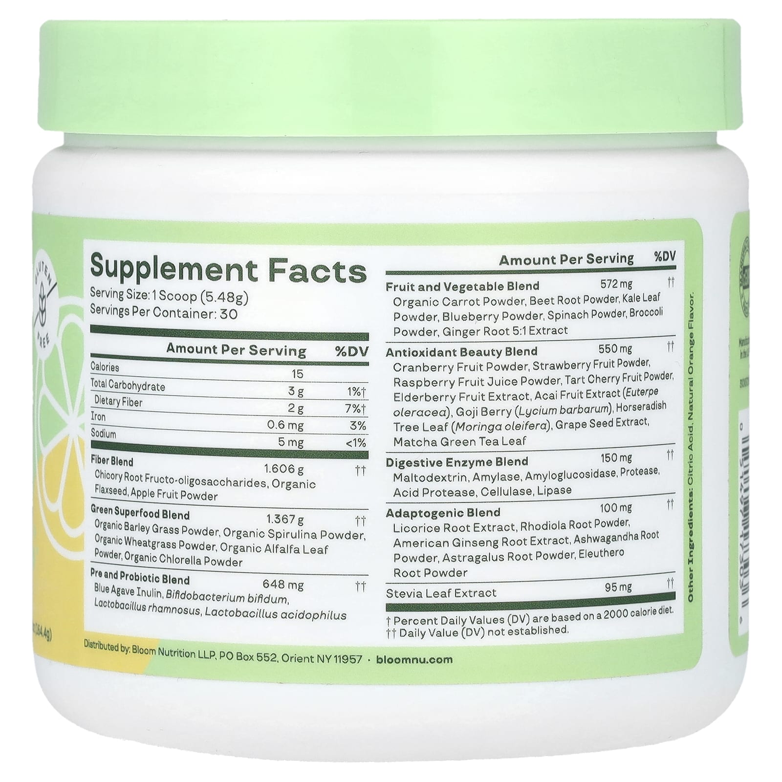 Bloom, Greens & Superfoods, Citrus, 5.8 oz (164.4 g)