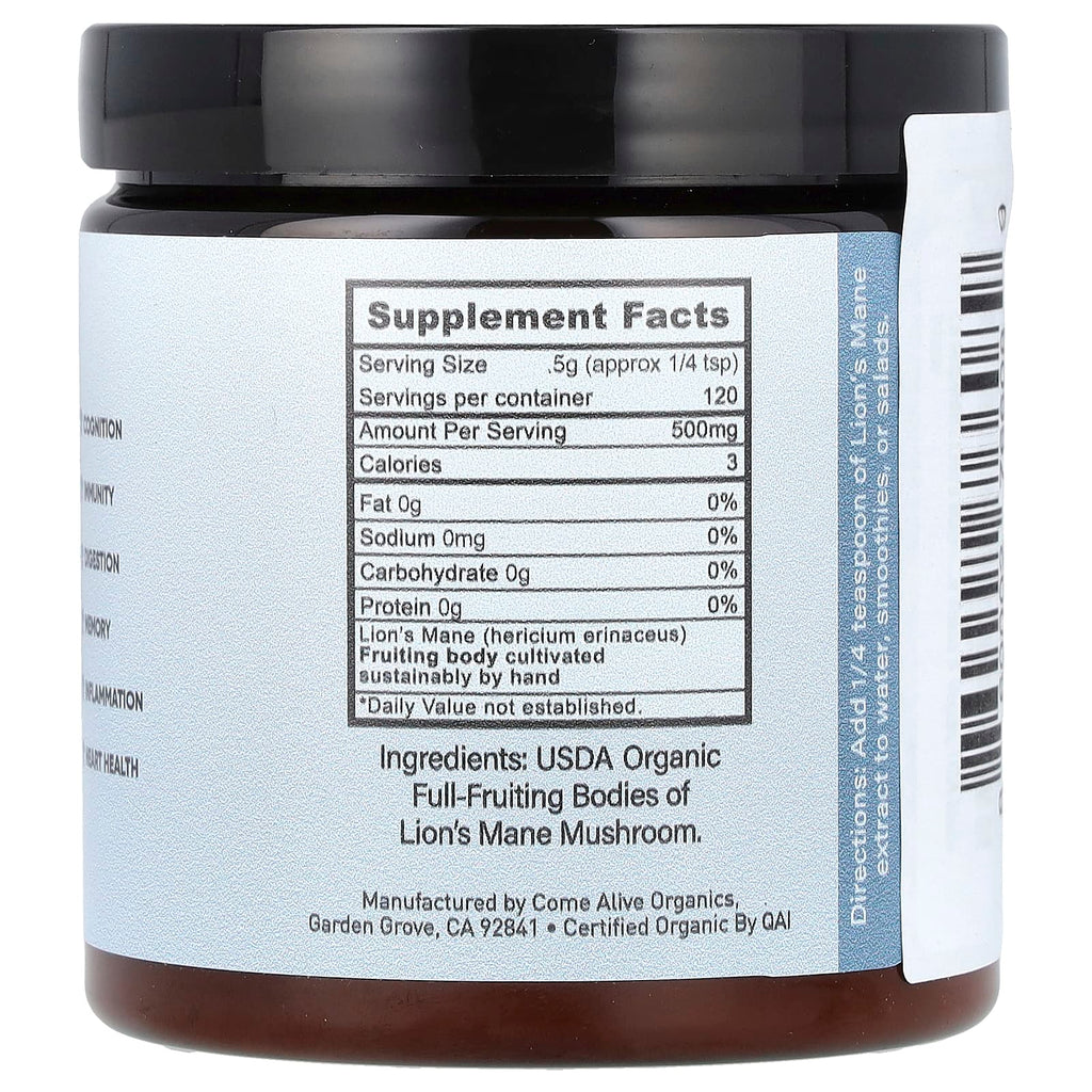 LA Republica, Superfoods, Lion's Mane Mushroom Powder, 2.12 oz (60 g)
