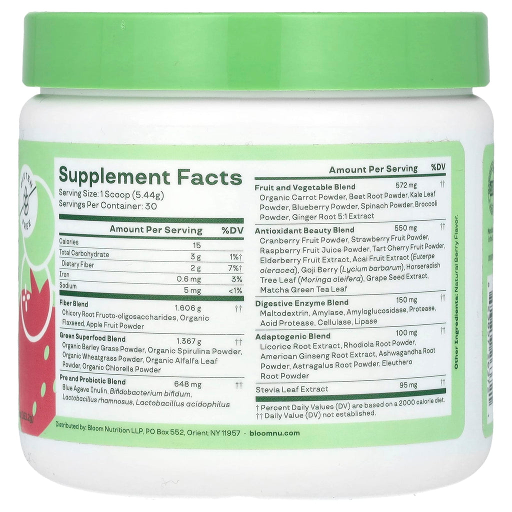 Bloom, Greens & Superfoods, Berry, 5.8 oz (163.2 g)