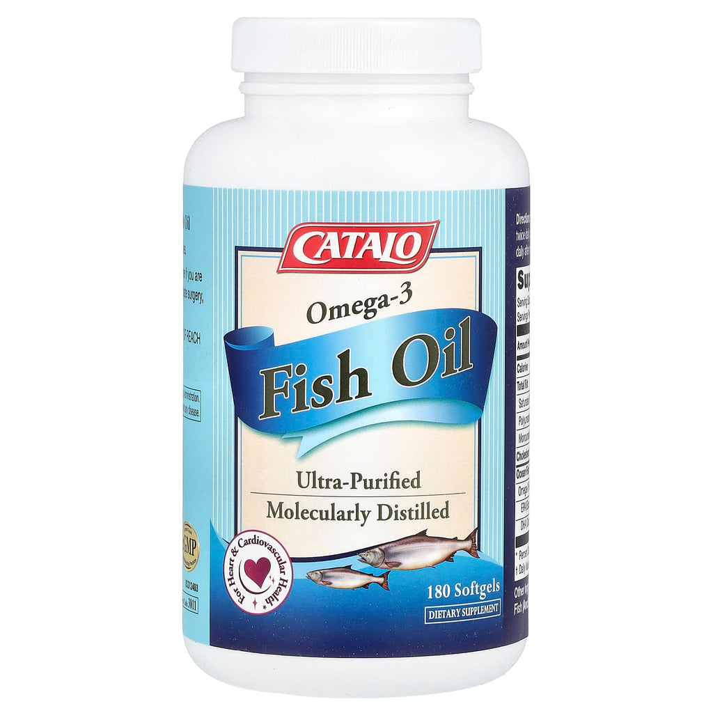 CATALO, Omega-3 Fish Oil, 180 Softgels (1,000 mg per Serving)