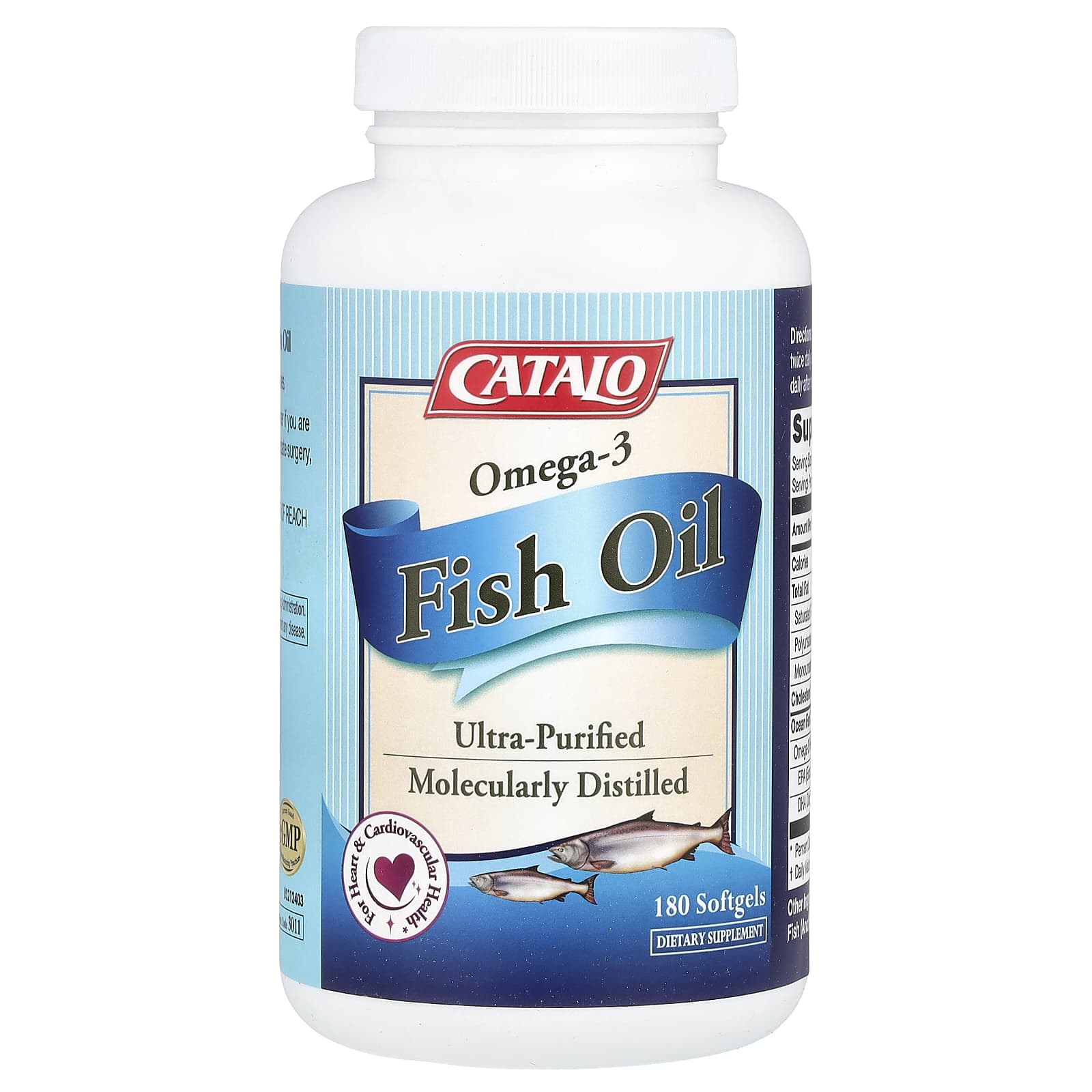 CATALO, Omega-3 Fish Oil, 180 Softgels (1,000 mg per Serving)