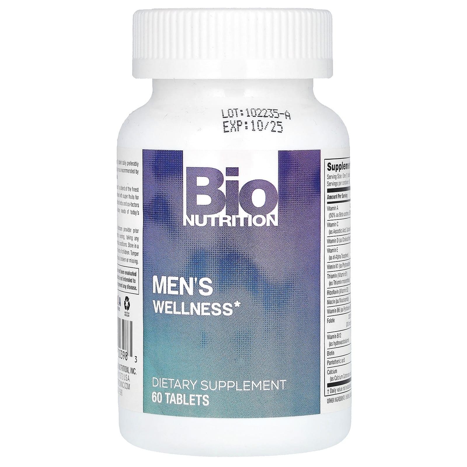 Bio Nutrition, Men's Wellness, 60 Tablets