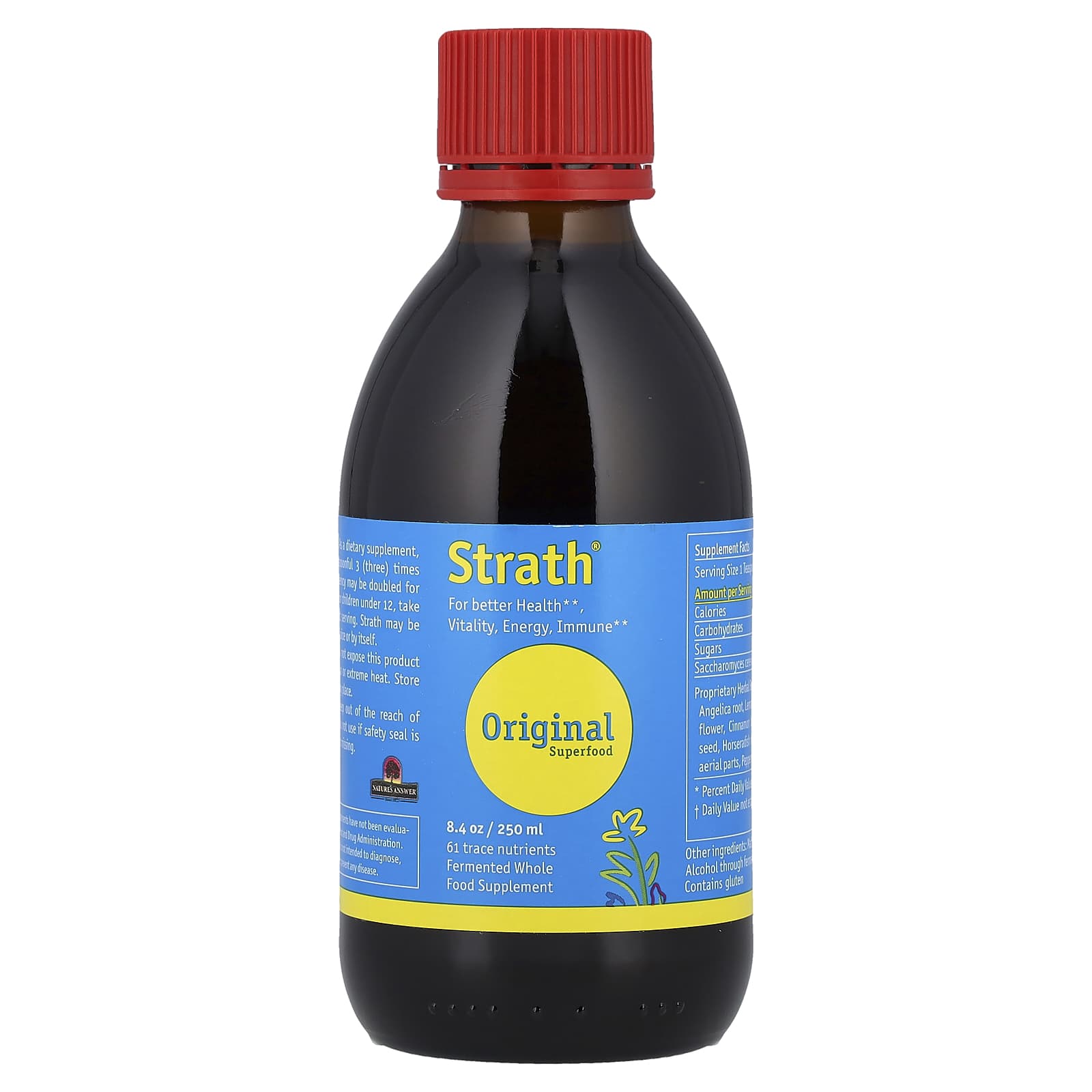 Bio-Strath, Original, Fermented Herbal Yeast Postbiotic, 8.4 oz (250 ml)