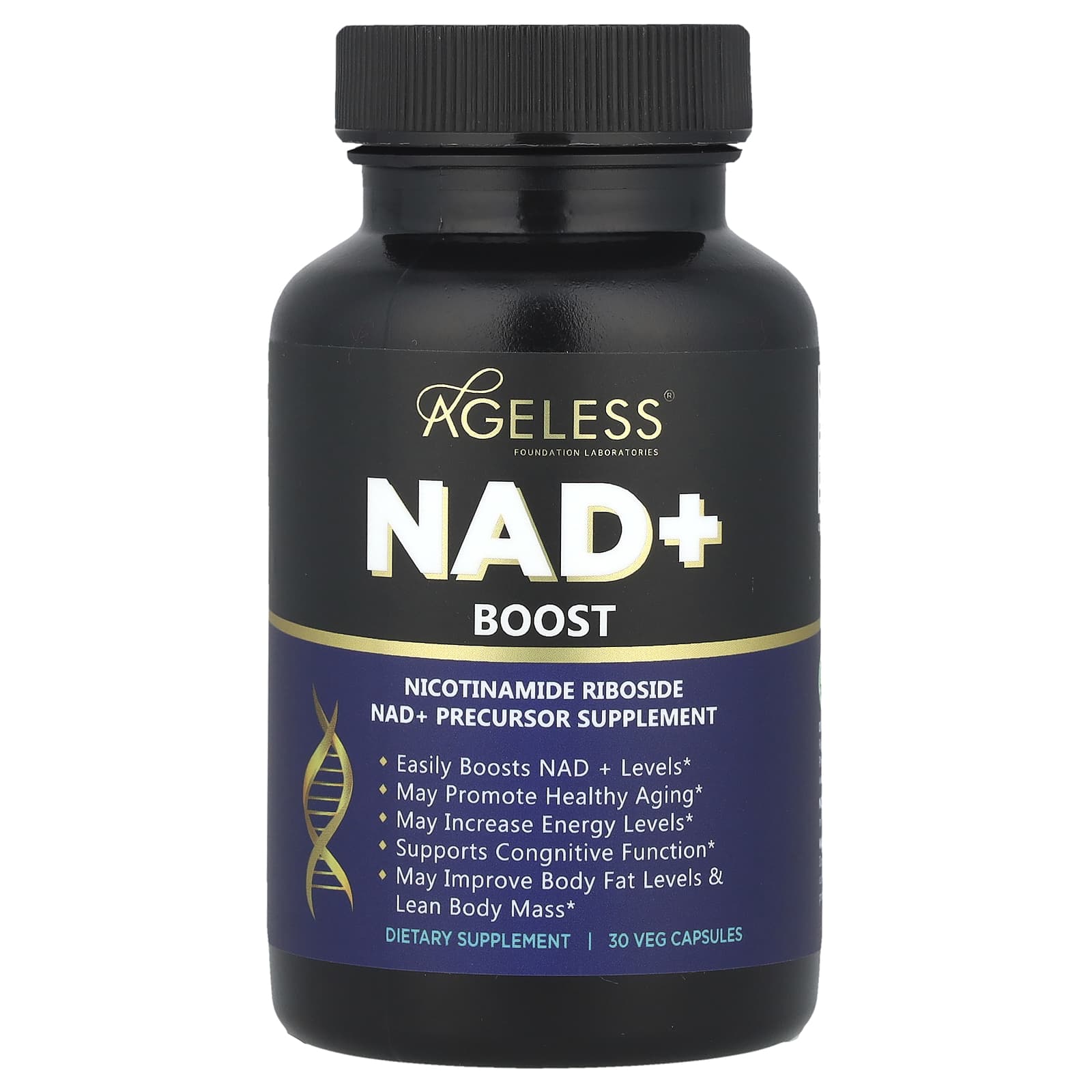 Ageless Foundation Laboratories, NAD+ Boost, 30 Veg Capsules