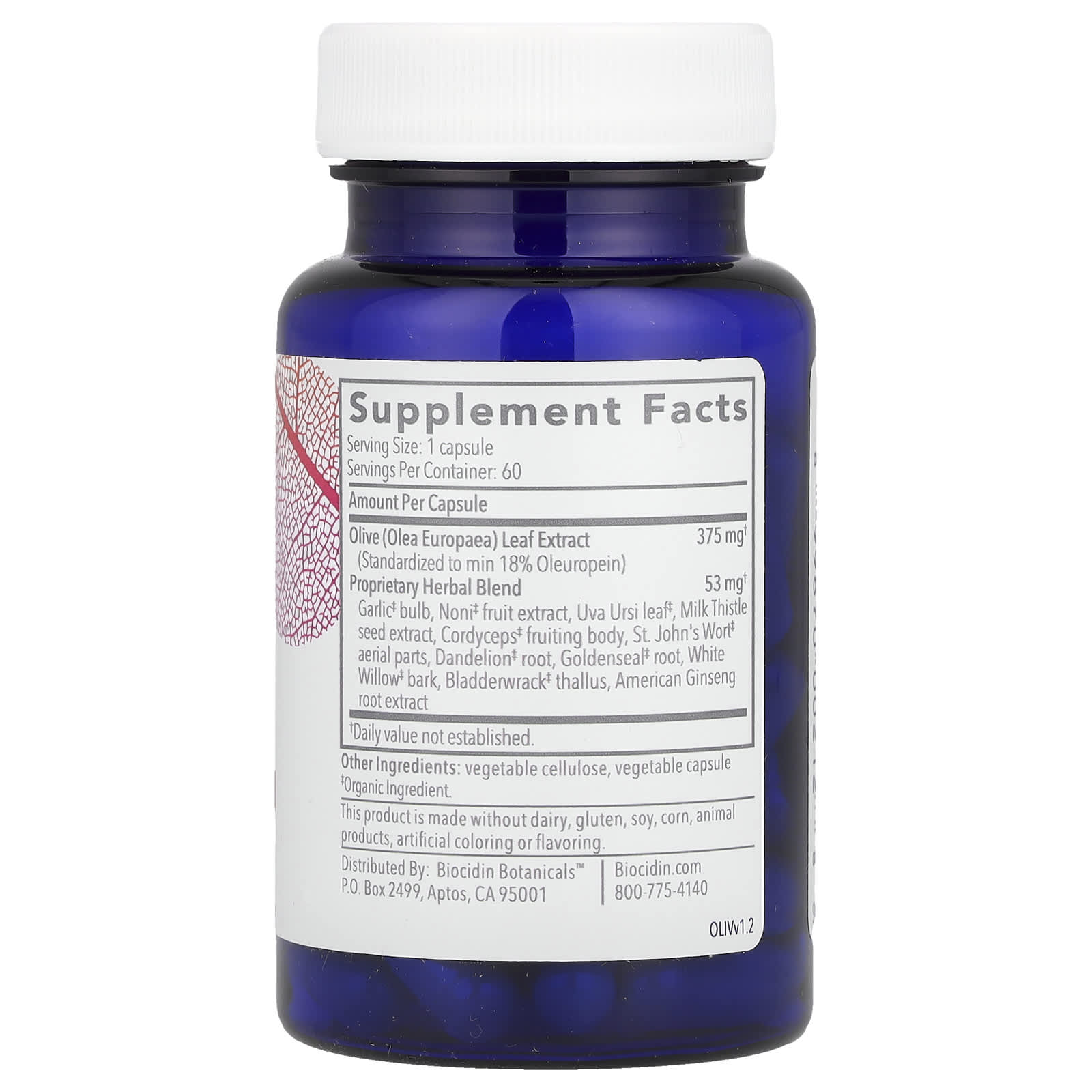 Biocidin Botanicals, Olivirex®, High-Potency Olive Leaf Formula, 60 Capsules