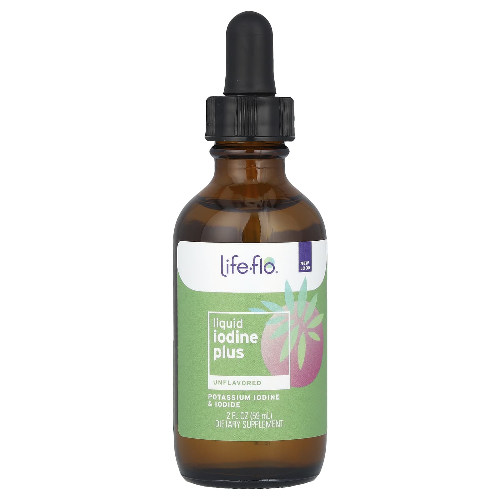 Life-flo, Liquid Iodine Plus, With Potassium Iodide & Iodine, Unflavored, 2 fl oz (59 ml)
