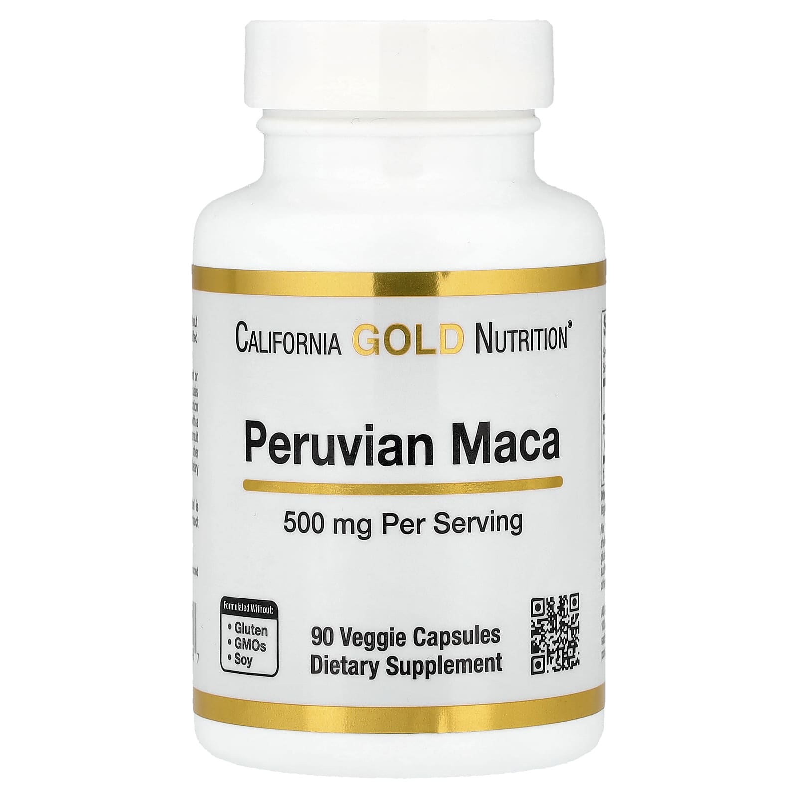 California Gold Nutrition, Peruvian Maca, 500 mg, 90 Veggie Capsules
