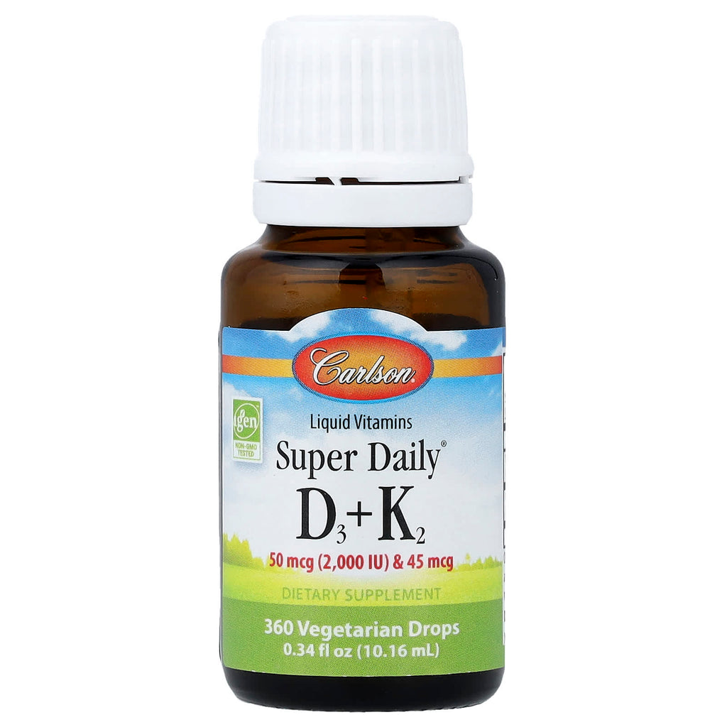 Carlson, Super Daily® D3 + K2, 0.34 fl oz (10.16 ml)