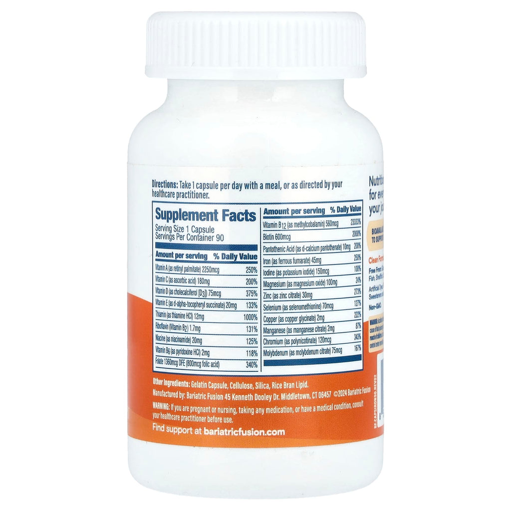 Bariatric Fusion, Multivitamin With Iron, 90 Capsules