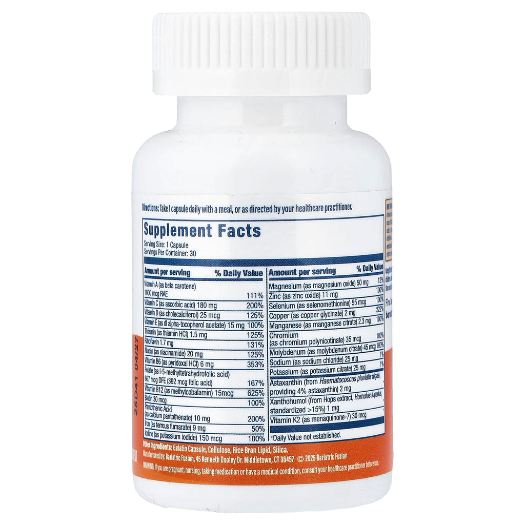Bariatric Fusion, GLP-One Support Multivitamin, 30 Capsules