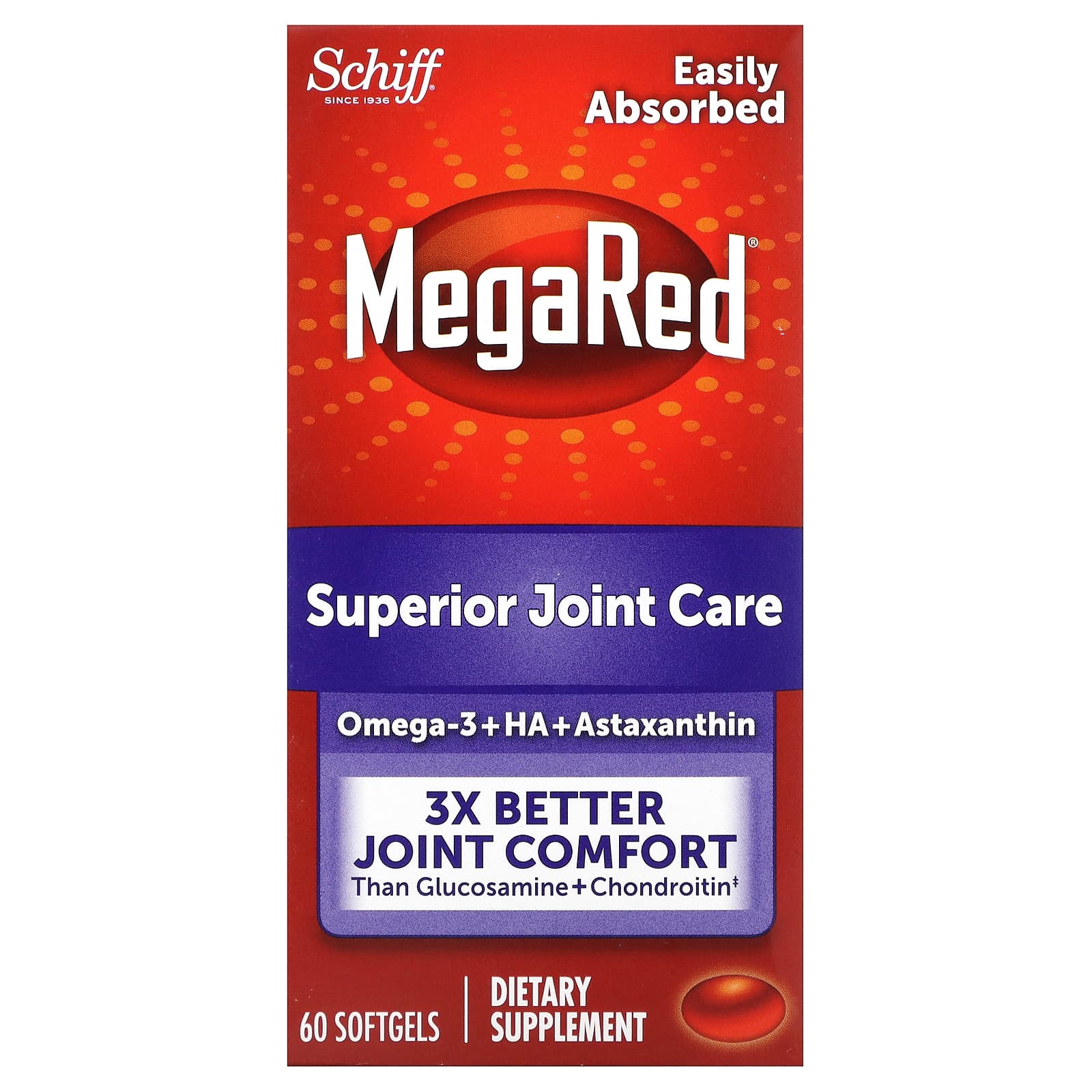 Schiff, MegaRed, Superior Joint Care, 60 Softgels