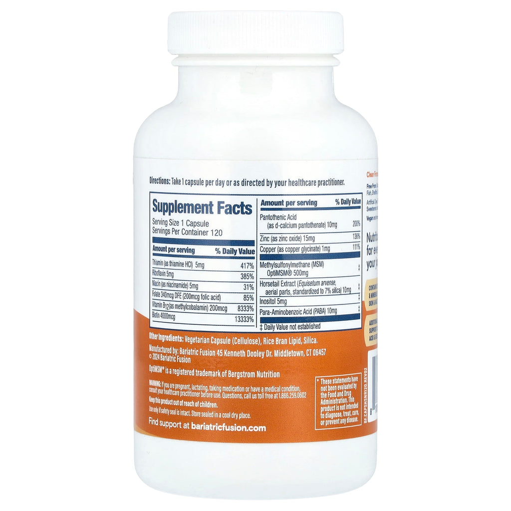 Bariatric Fusion, Hair, Skin & Nails Rejuvenator , 120 Capsules