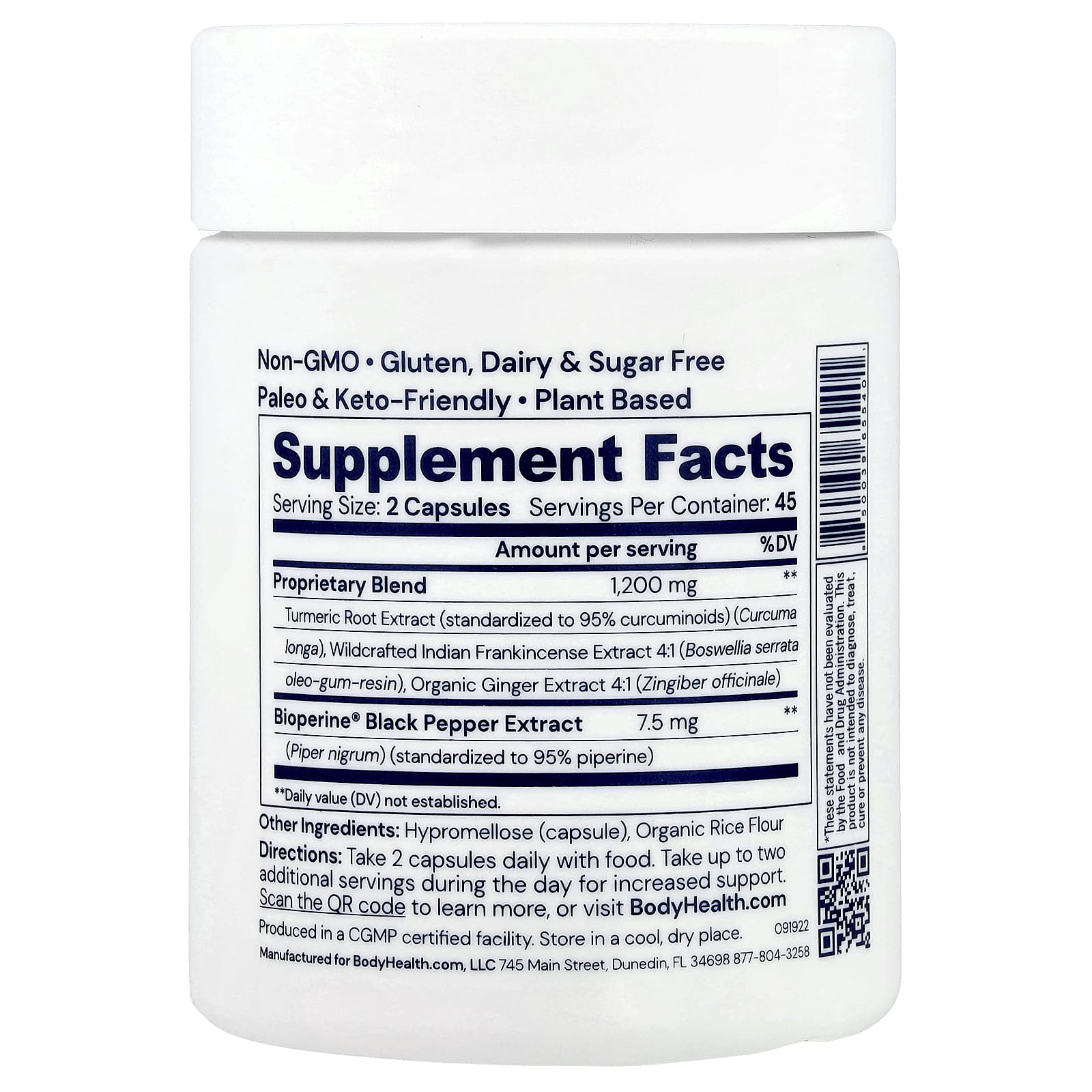 BodyHealth, Relief™, Turmeric, Ginger & Boswellia, 90 Capsules