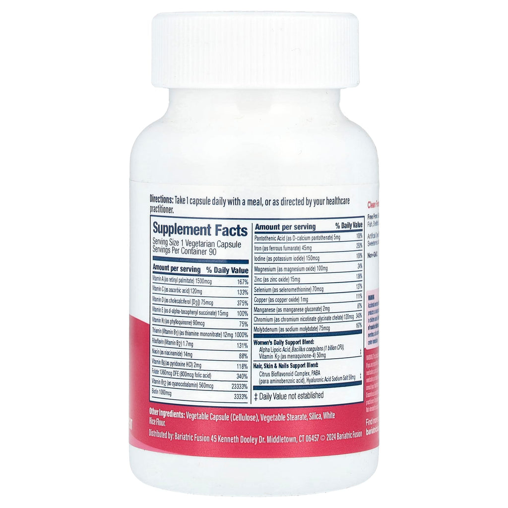 Bariatric Fusion, Women's Multivitamin With Iron, 90 Capsules