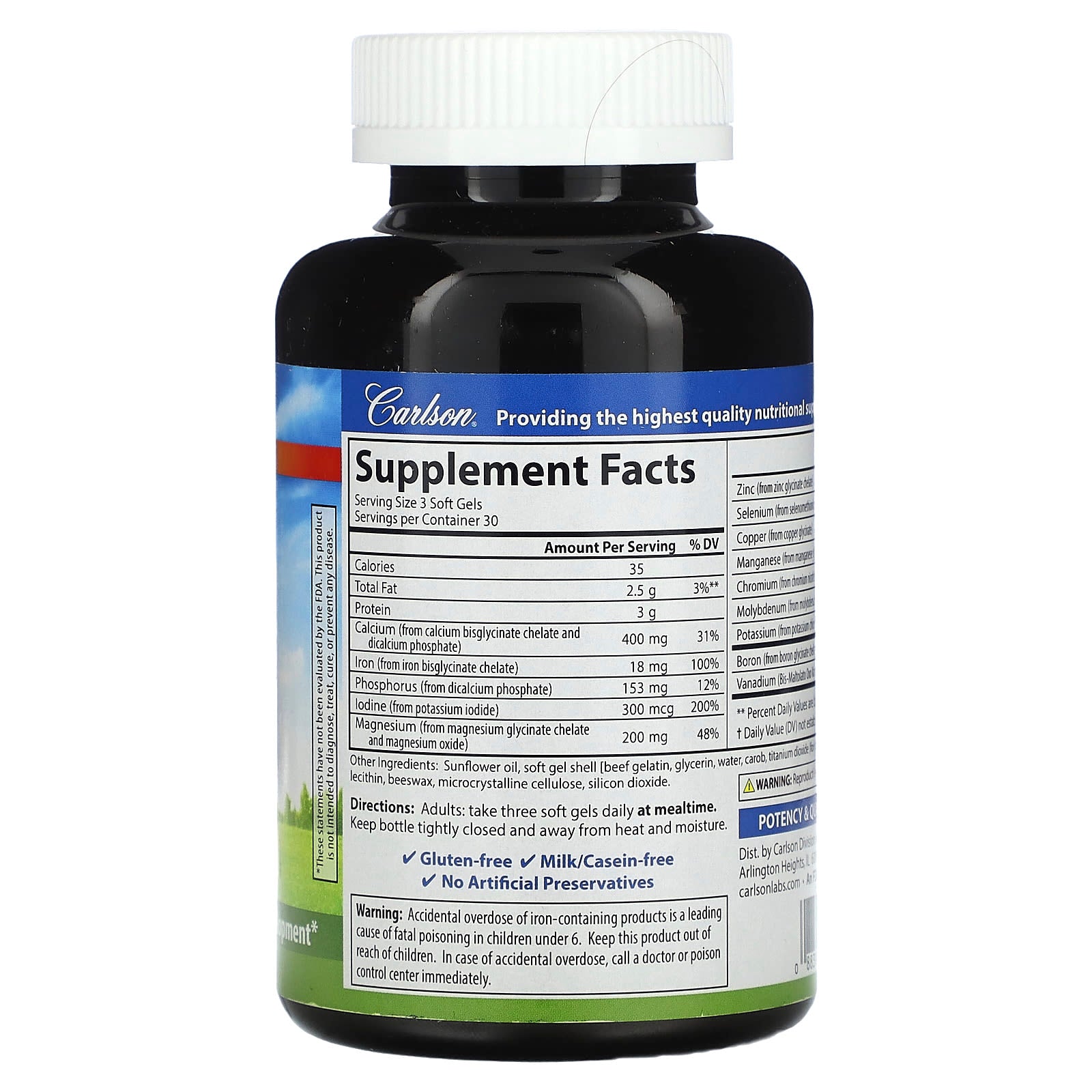 Carlson, Chelated Minerals, 90 Soft Gels