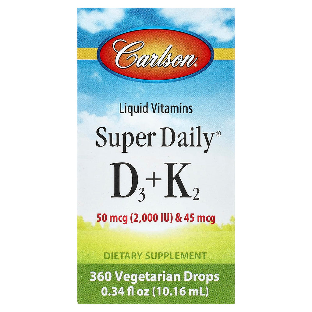 Carlson, Super Daily® D3 + K2, 0.34 fl oz (10.16 ml)