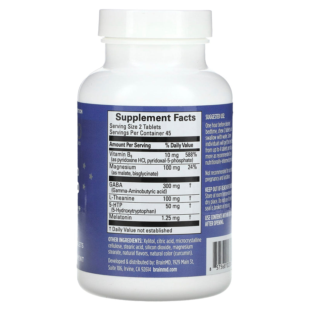 BrainMD, Put Me To Sleep Naturally, 90 Chewable Tablets