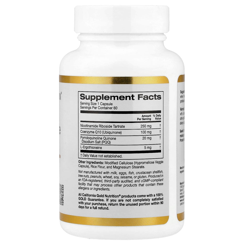 California Gold Nutrition, Nicotinamide Riboside Tartrate (NRT) Complex, 60 Veggie Capsules
