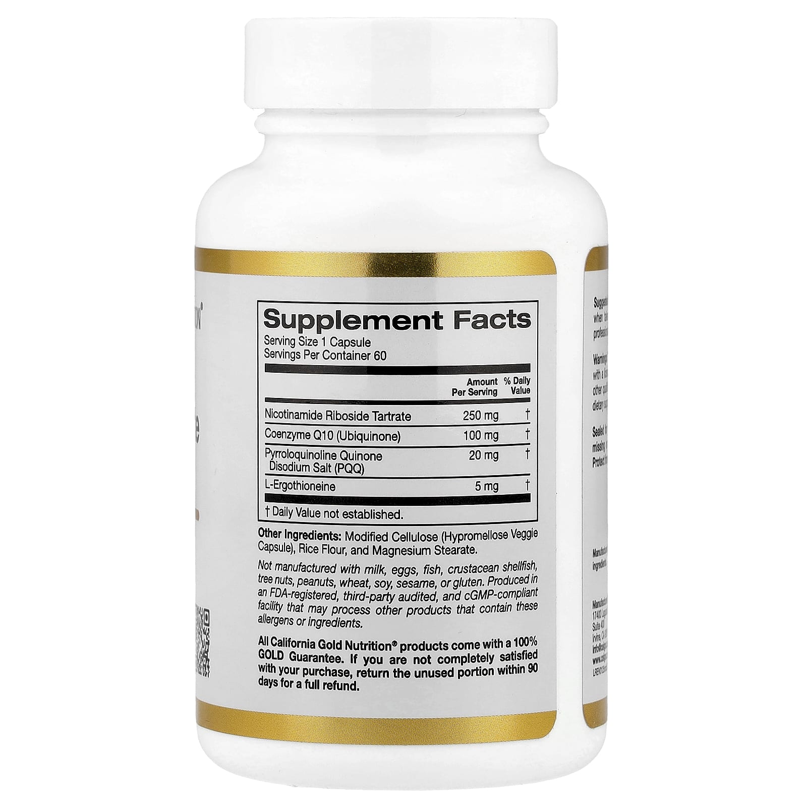 California Gold Nutrition, Nicotinamide Riboside Tartrate (NRT) Complex, 60 Veggie Capsules