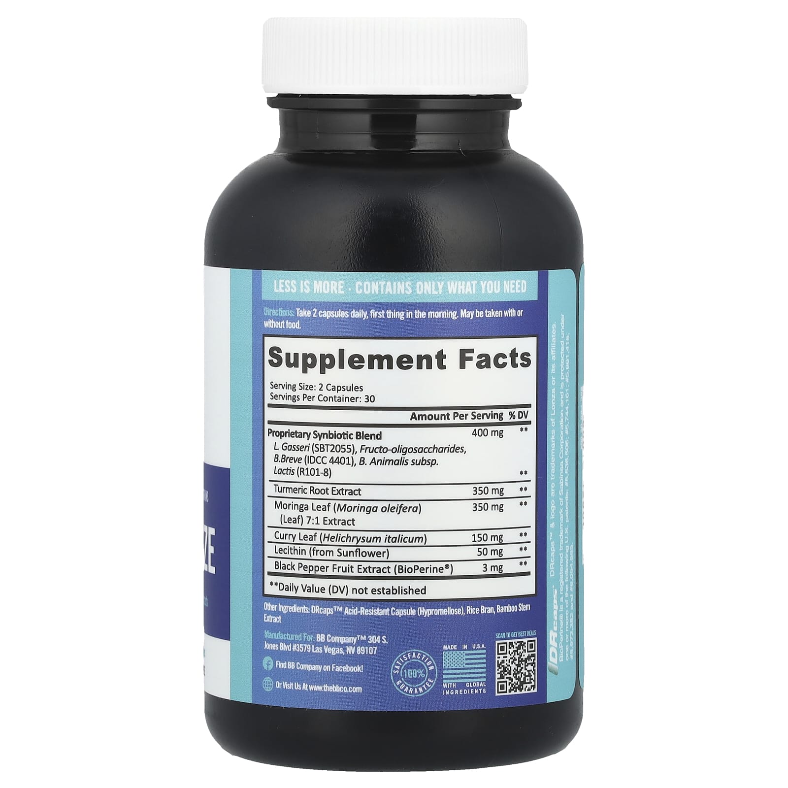 BB Company, Provitalize, Everyday Synbiotic Formula with Botanical Extracts, 60 Capsules