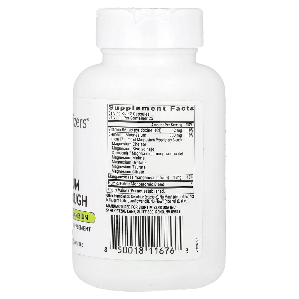 BIOptimizers, Magnesium Breakthrough, 50 Veggie Caps