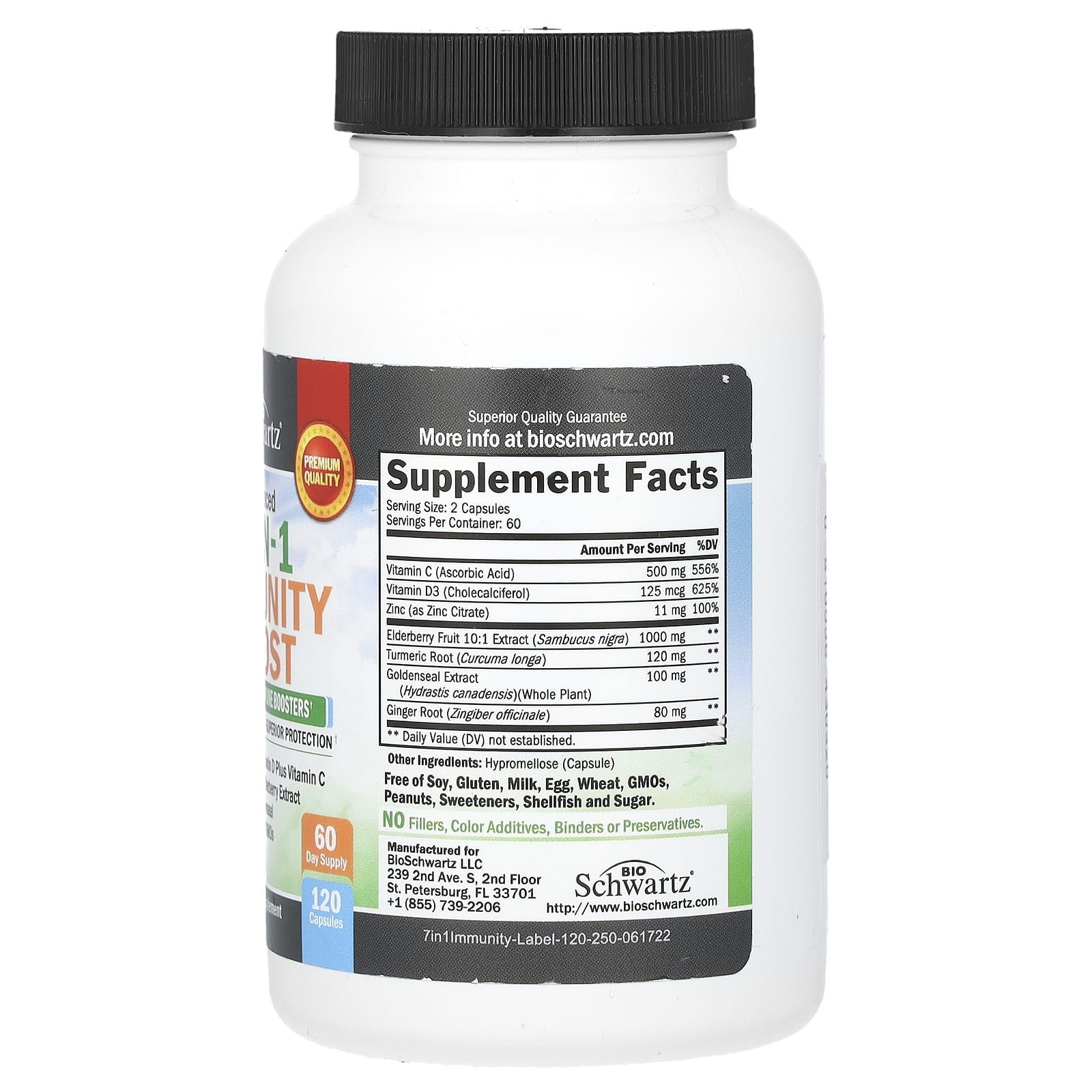 BioSchwartz, Advanced 7-in-1 Immunity Boost, 120 Capsules
