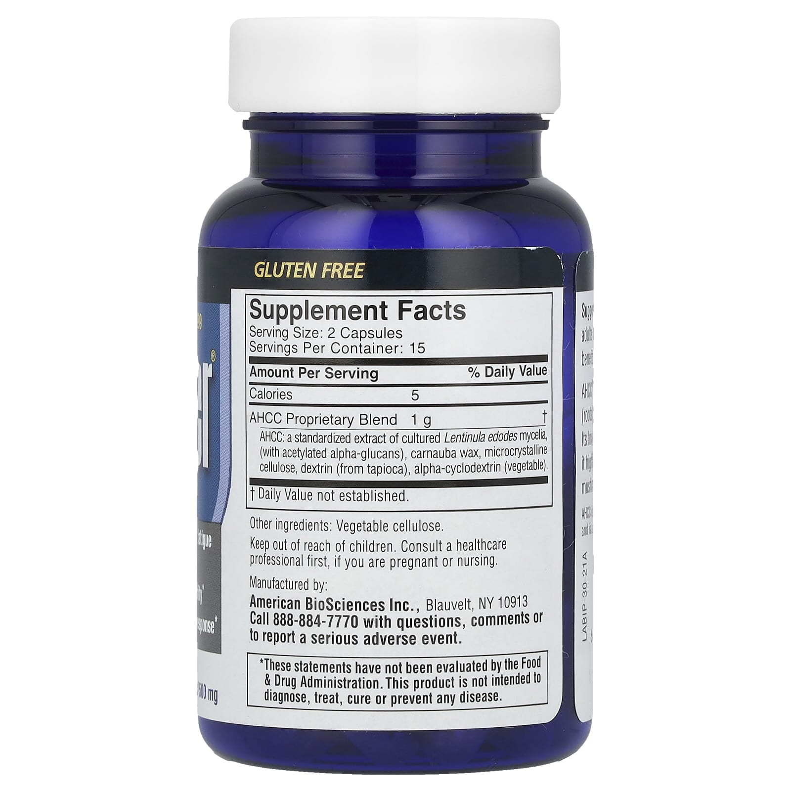 American Biosciences, ImmPower® AHCC®, 500 mg, 30 Vegetarian Capsules