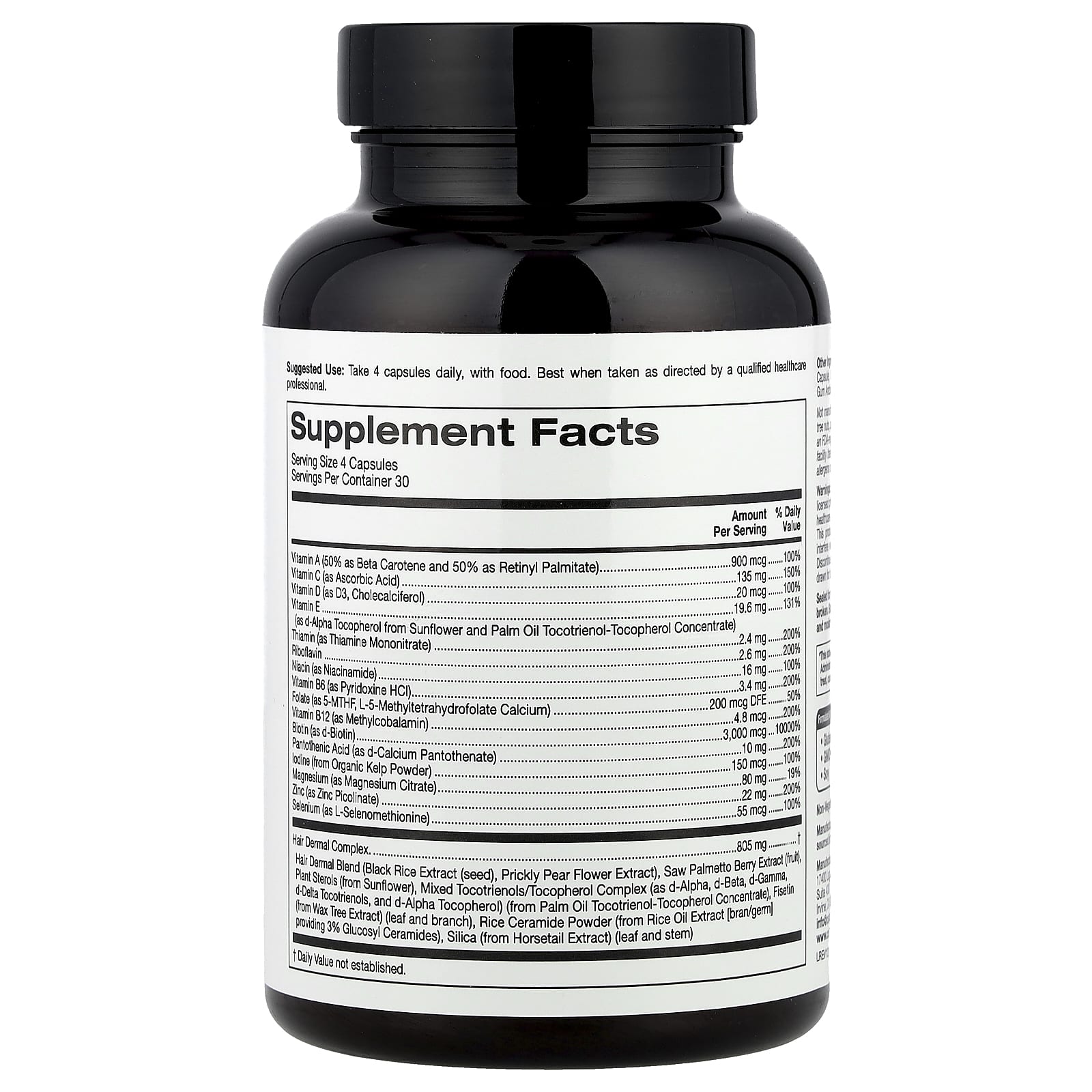 California Gold Nutrition, Beauty, Men's Hair Multivitamin, 120 Veggie Capsules