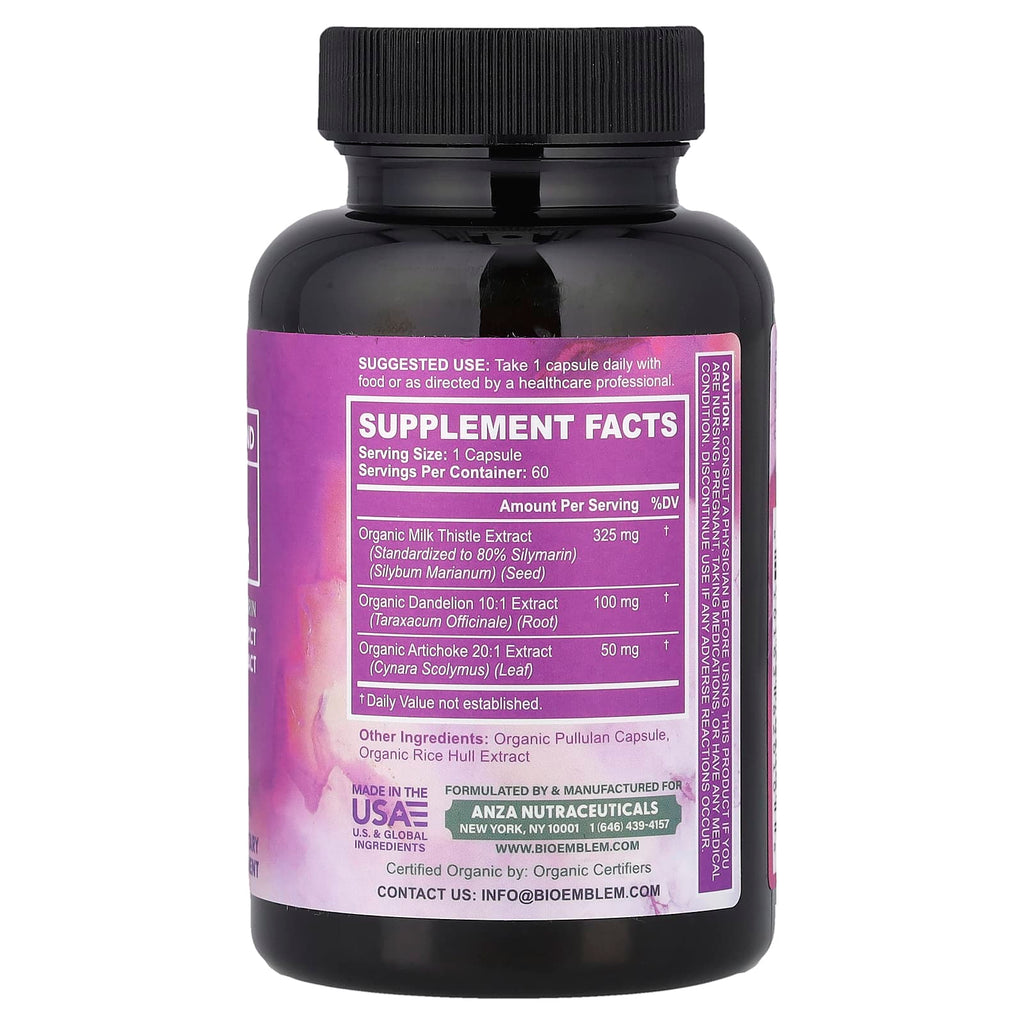 BioEmblem, Organic Blend, Liver Cleanse, 60 Veggie Caps