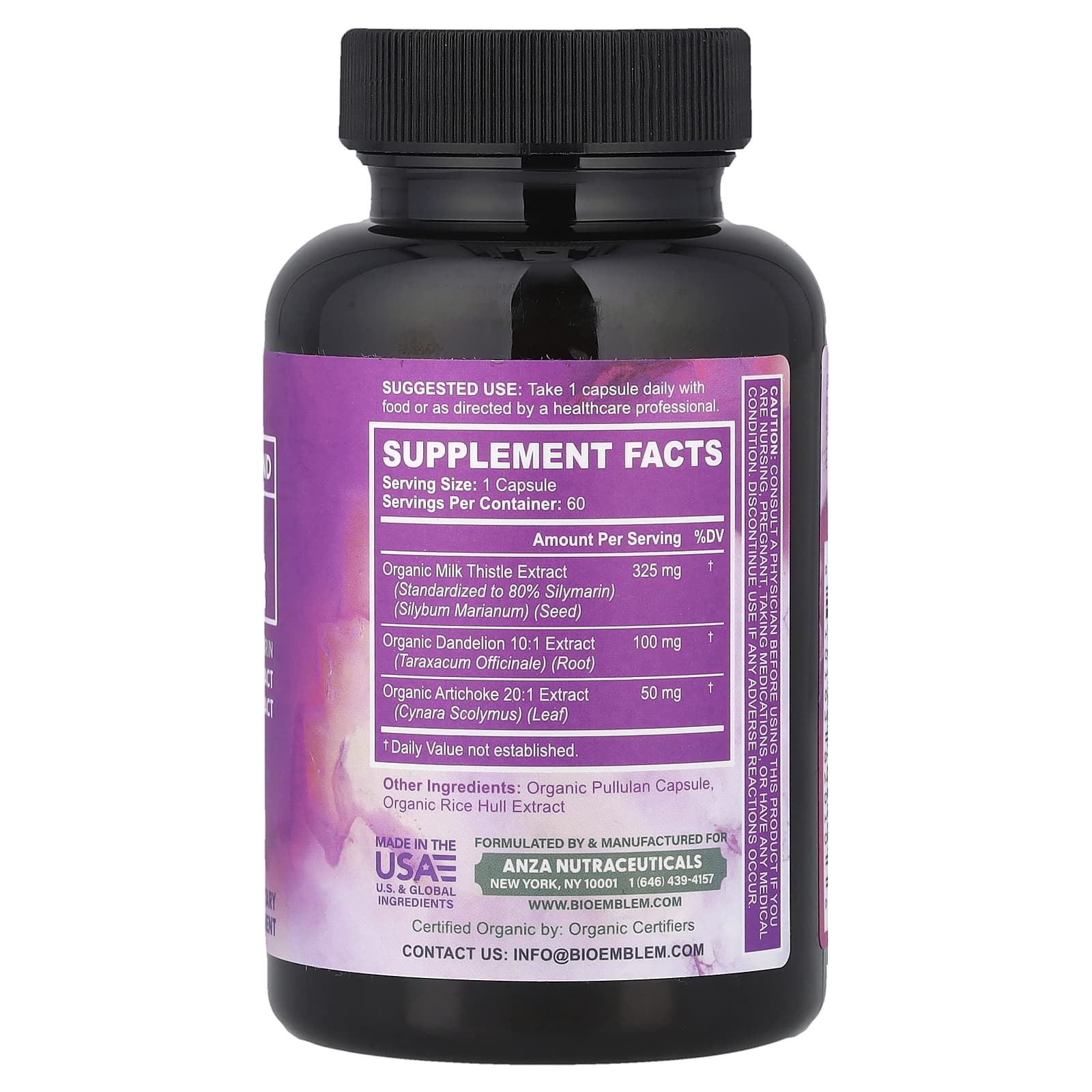 BioEmblem, Organic Blend, Liver Cleanse, 60 Veggie Caps