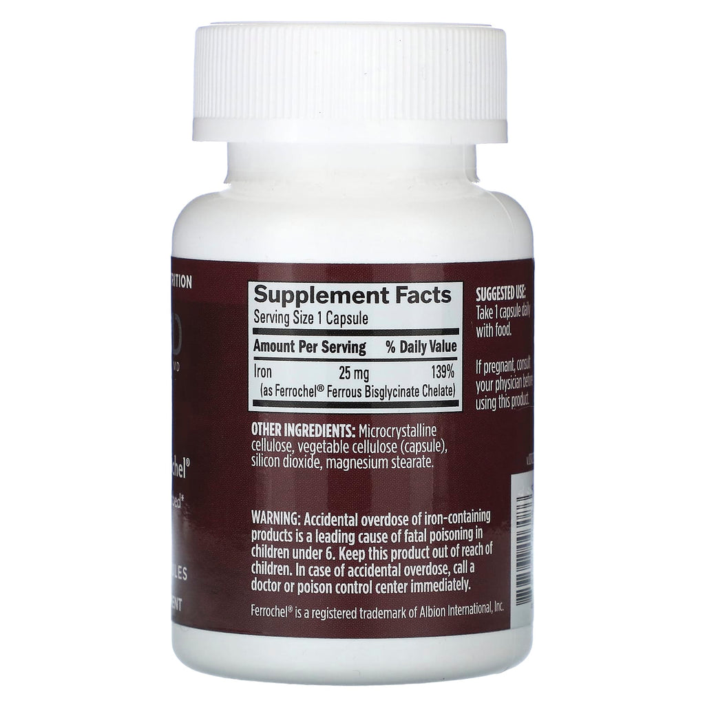 BrainMD, Iron, 30 Vegan Capsules (25 mg per Capsule)