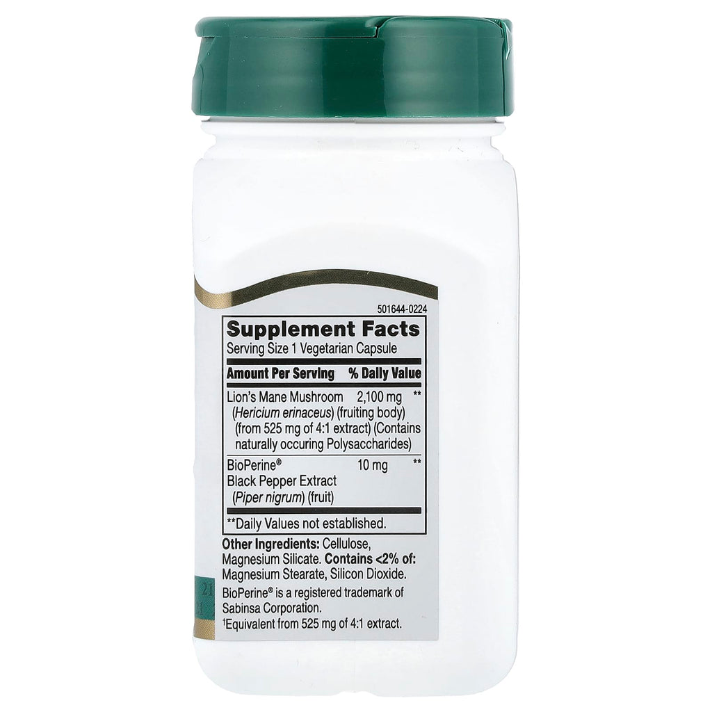 21st Century, Lion's Mane, 2,100 mg, 60 Vegetarian Capsules