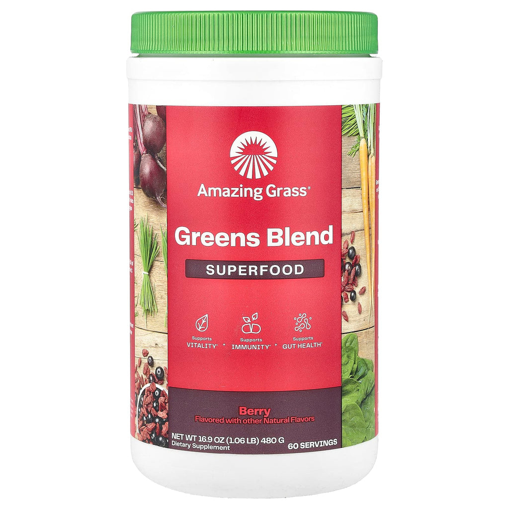 Amazing Grass, Greens Blend Superfood, Berry, 16.9 oz (480 g)