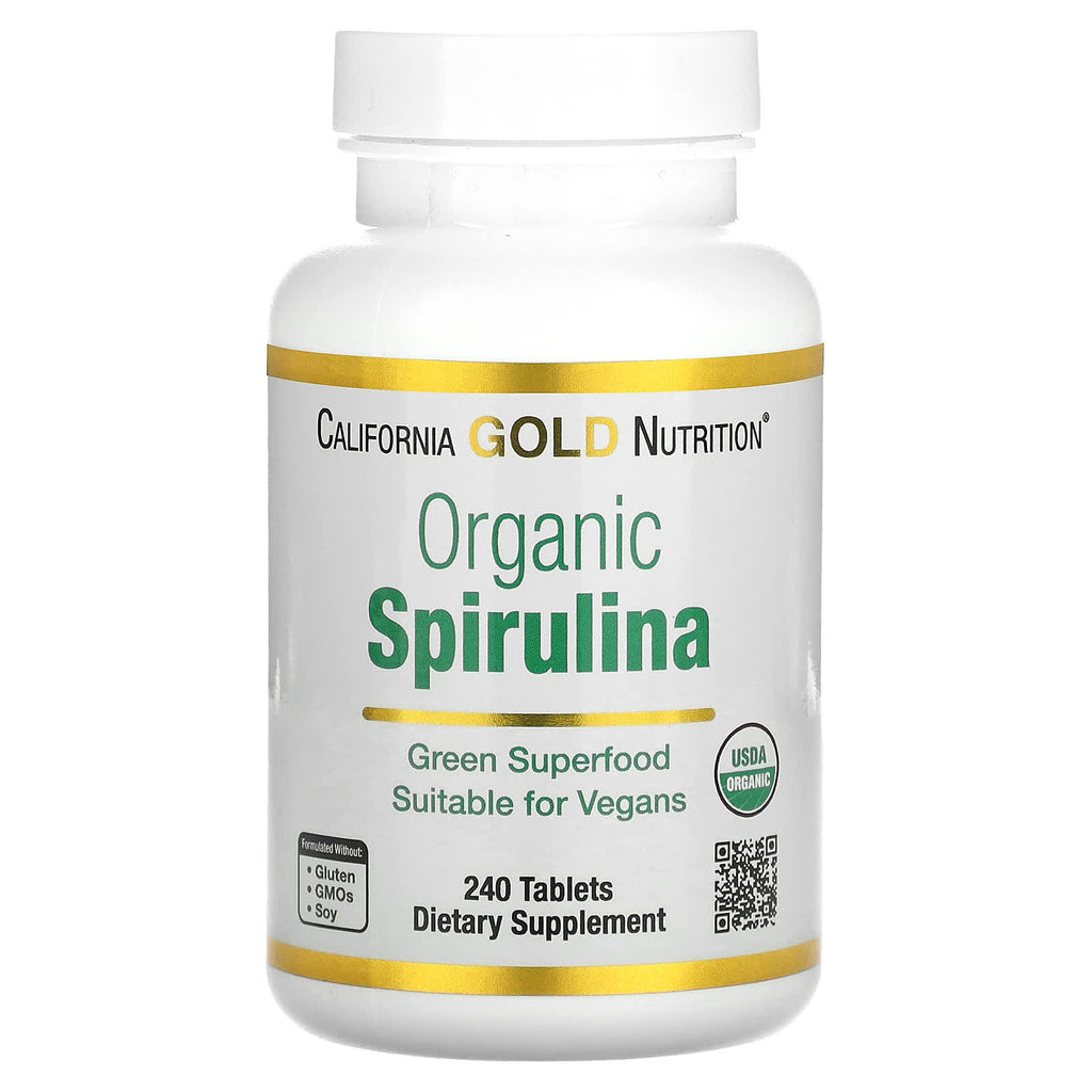California Gold Nutrition, Organic Spirulina, 240 Tablets (500 mg per Tablet)