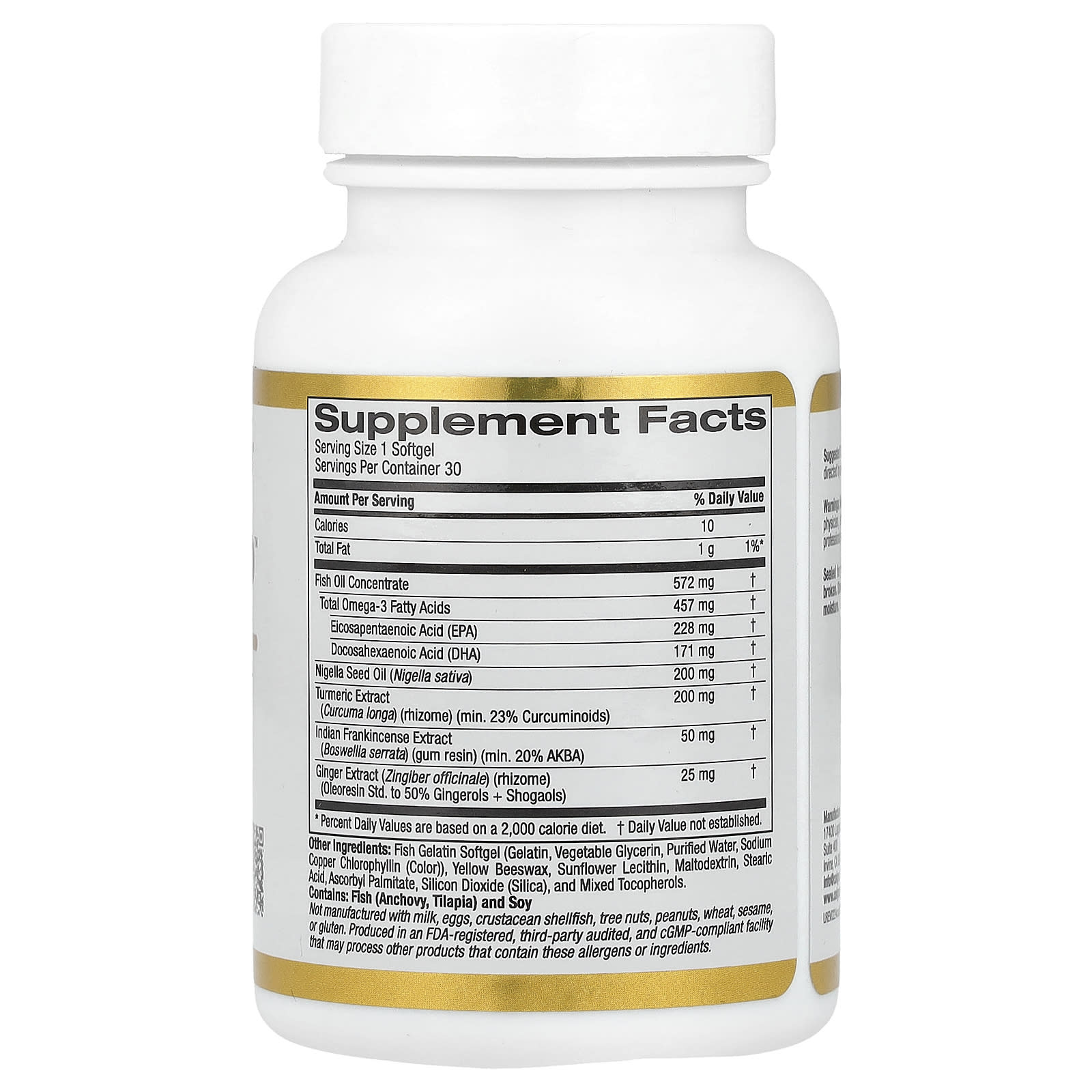 California Gold Nutrition, CurcuminUP™, 30 Fish Gelatin Softgels