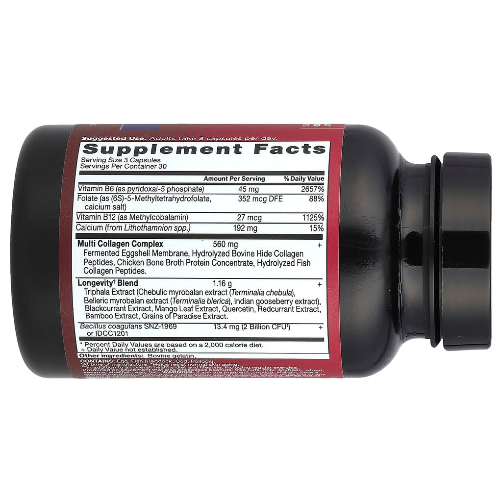 Ancient Nutrition, Multi Collagen Advanced, Longevity, 90 Capsules