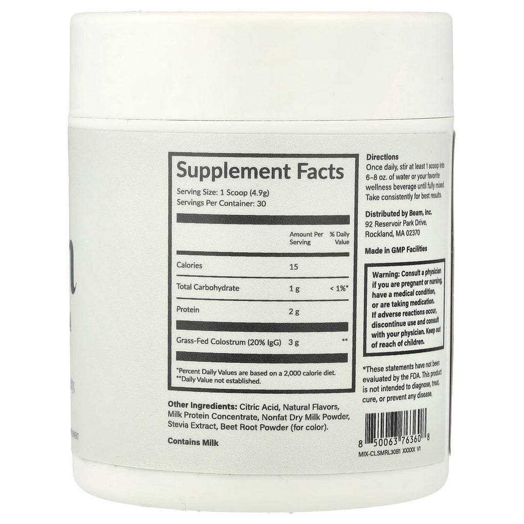 Beam, Colostrum, Raspberry Lemon, 5.18 oz (147 g)