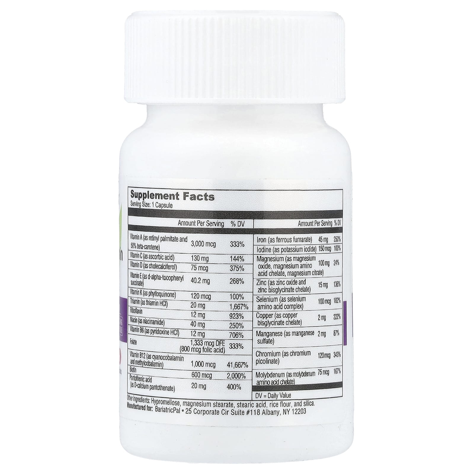 BariatricPal, Multivitamin One with Iron, 30 Capsules