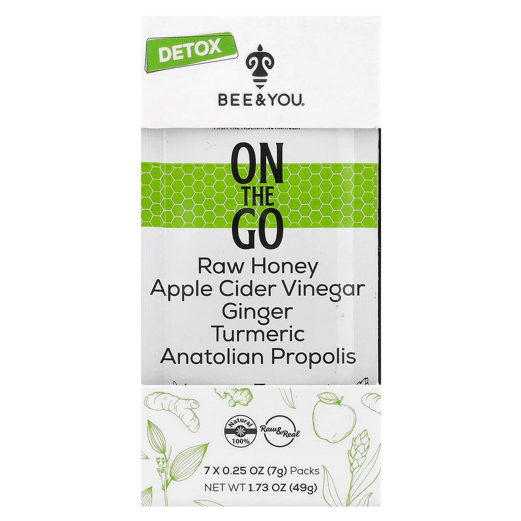Bee & You, On The Go, Detox, 7 Packs, 0.25 oz (7 g) Each