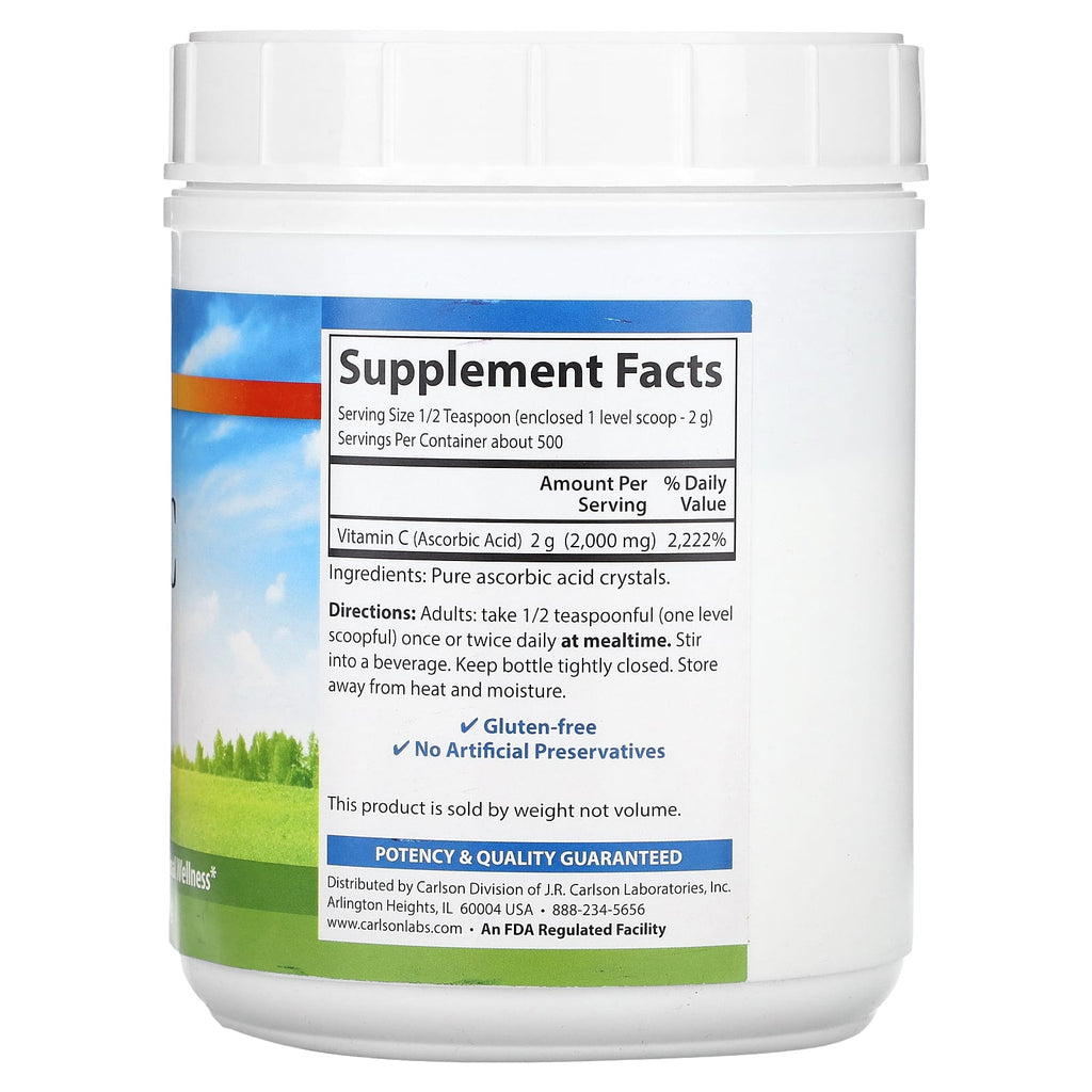 Carlson, Vitamin C Crystals, 2.2 lb (1,000 g)