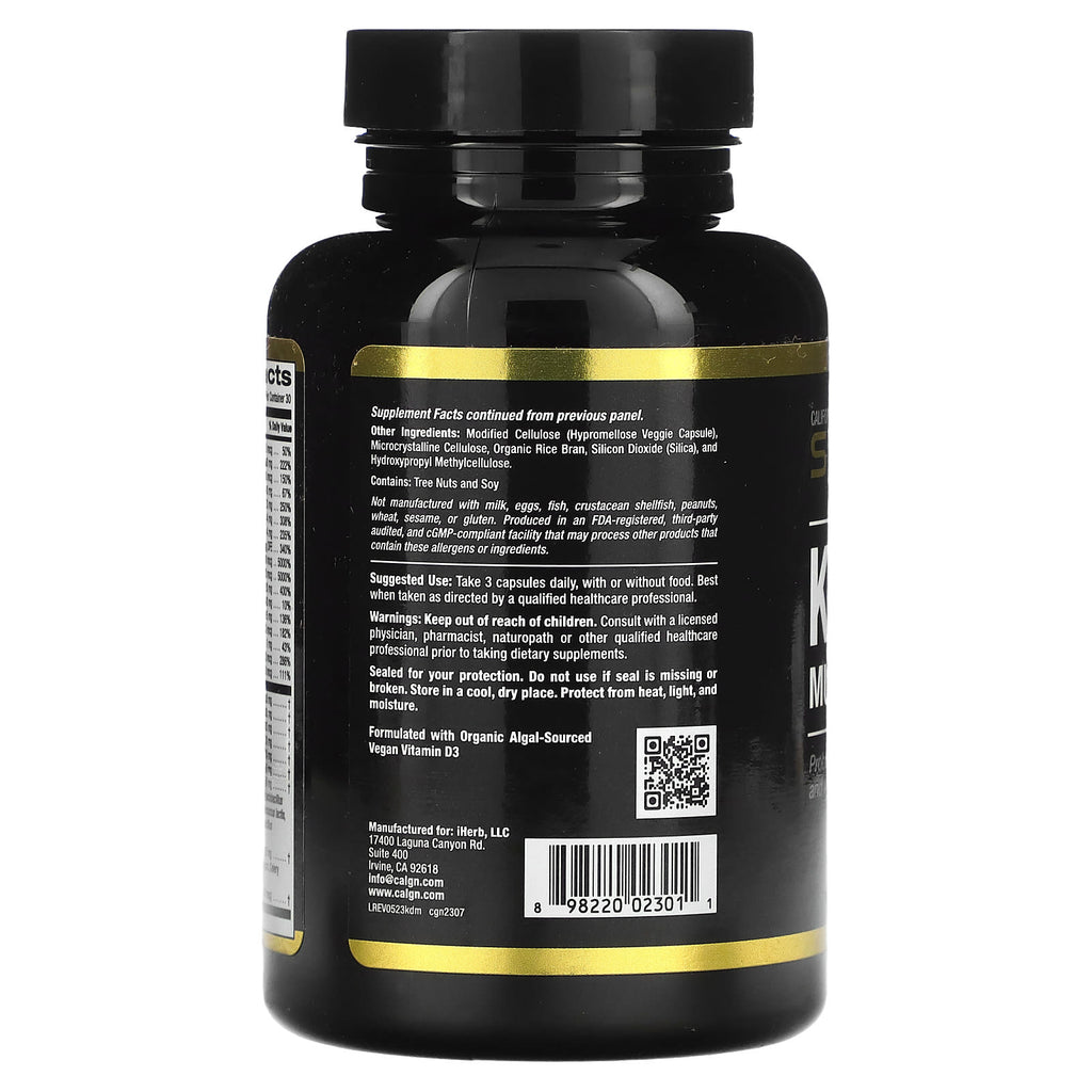 California Gold Nutrition, Keto Daily Multi-Vitamins with Green Tea, Biotin, Folate and Vitamin A, 90 Veggie Capsules