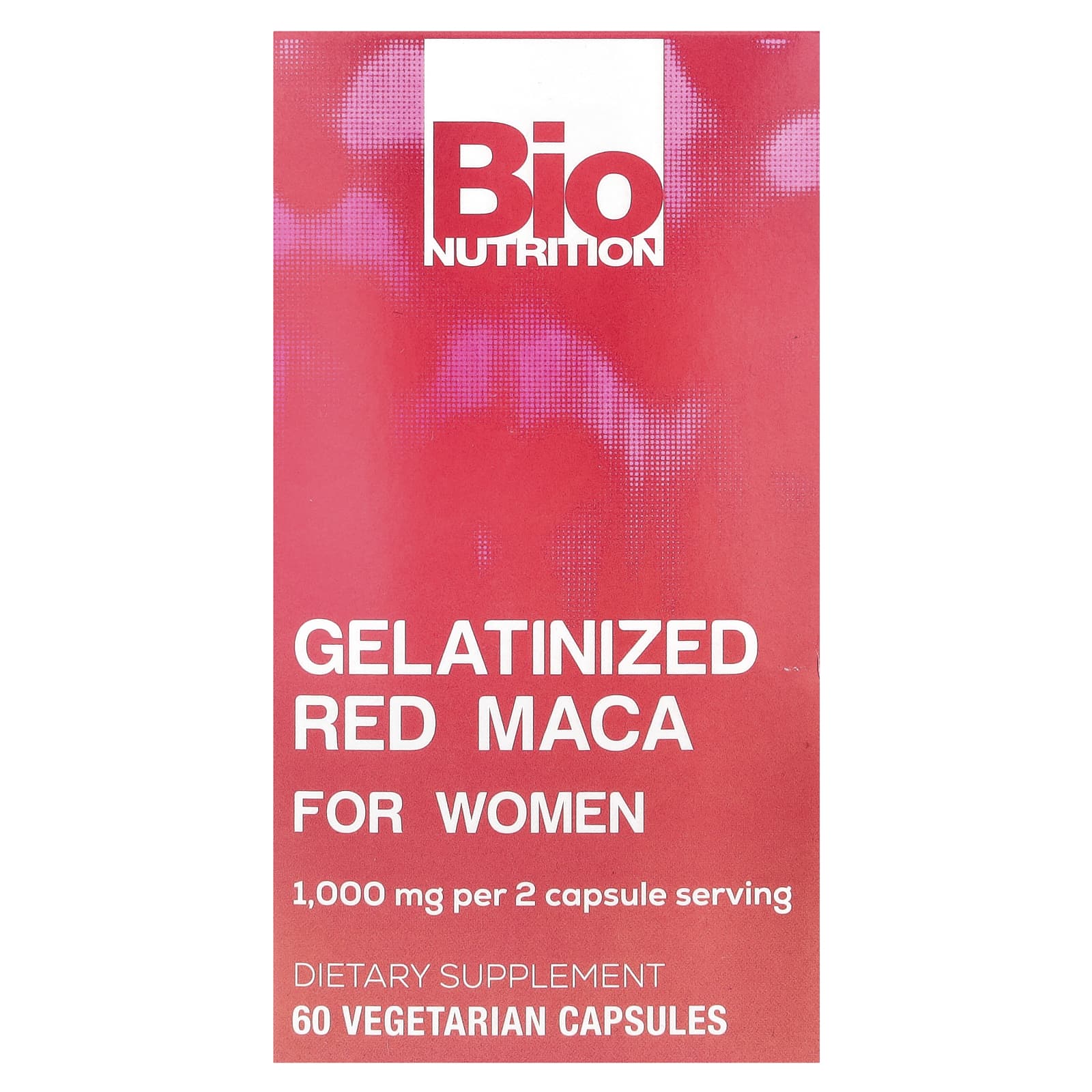 Bio Nutrition, Gelatinized Red Maca For Women, 60 Vegetarian Capsules (500 mg per Capsule)