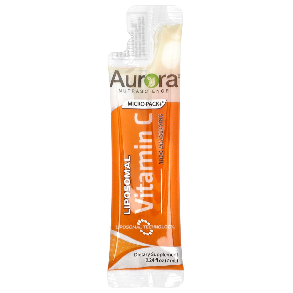 Aurora Nutrascience, Micro-Pack+®, Liposomal Vitamin C, 10 Packets, 0.24 fl oz (7 ml) Each
