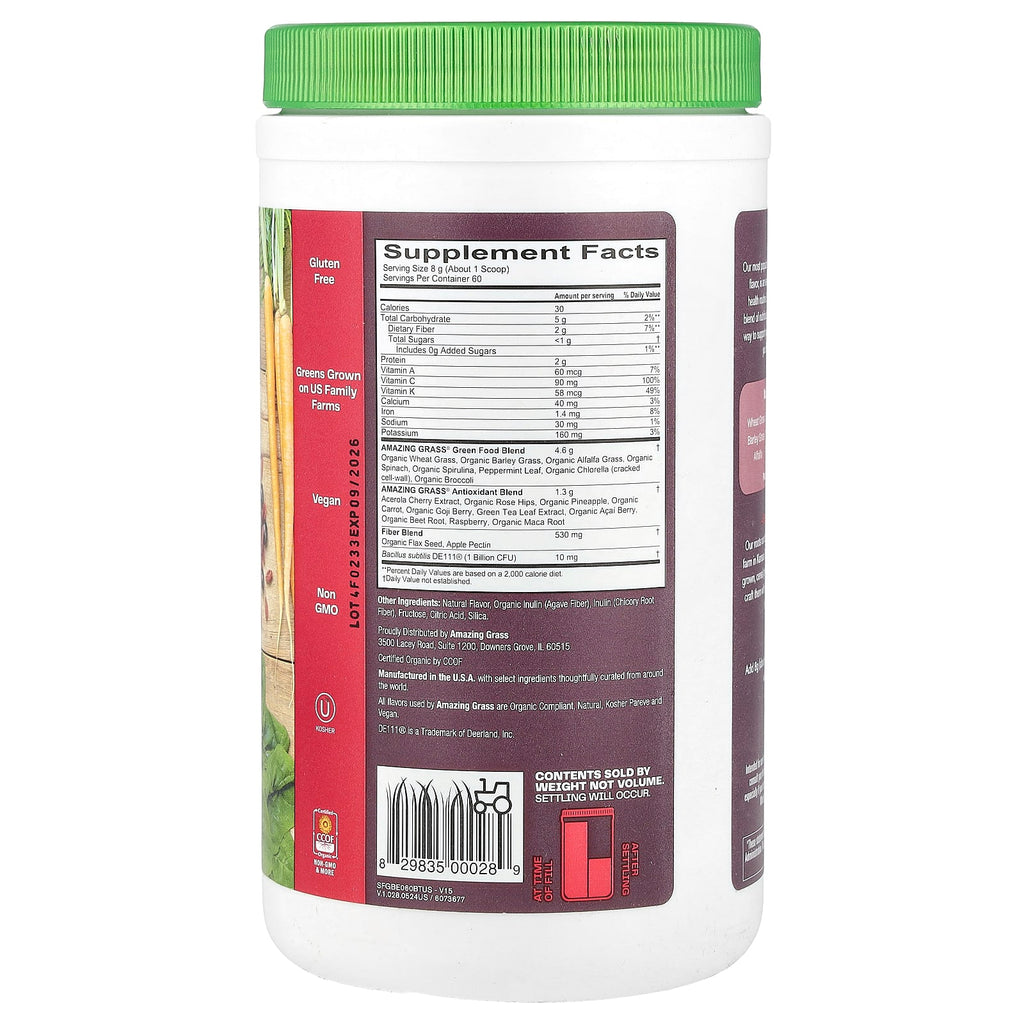Amazing Grass, Greens Blend Superfood, Berry, 16.9 oz (480 g)